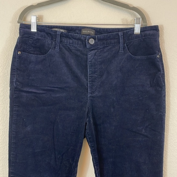 Talbots Dark Blue Ankle Corduroy Jeggings 12P - Picture 2 of 9